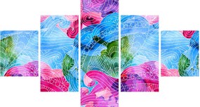 Obraz - Kolorowe fale (125x70 cm)