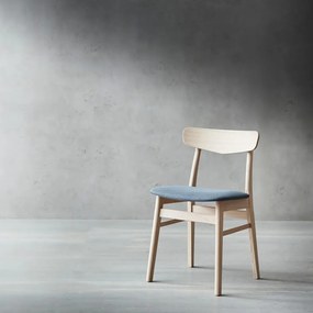 Niebieskio-naturalne krzesło z litego drewna dębowego Mosbøl – Hammel Furniture
