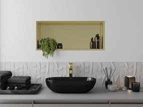 Mexen X-Wall-R półka wnękowa z kołnierzem 75 x 30 cm, złota szczotkowana - 1950753010