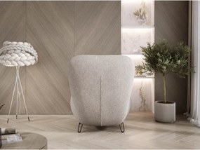 Fotel LUIS skandynawski wolnostojący na metalowych nogach w tkaninie ANTHOLOGY 06