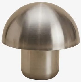 Lampa Stołowa ↑30 Cm Z Żelaza Zyora Szczotkowana Szarość - Sklum