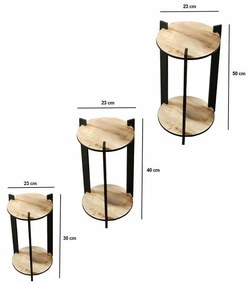 Stojak na kwiaty Flower Desk Round – Oak