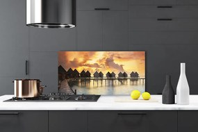 Panel Kuchenny Kolorowe Domki Nadmorskie