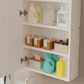 Szafka łazienkowa wisząca 80 cm – biała, styl loft