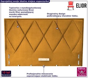 Musztardowe pikowane wezgłowie do łóżka Z9-Z77
