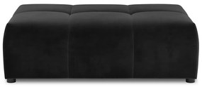 Czarny moduł aksamitnej sofy Rome Velvet – Cosmopolitan Design