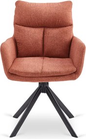 Krzesło Tapicerowane Obrotowe do Salonu PAUL Rude Nowoczesne