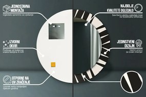 Abstrakcja geometria Lustro dekoracyjne okrągłe