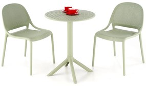 Stolik ogrodowy CALVO 60x60 miętowy z tworzywa PVC HALMAR