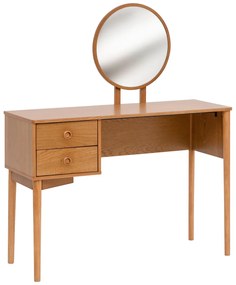 Toaletka z okrągłym lustrem CHARLIE, 110 x 42 x 126 cm