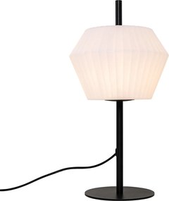 Nowoczesna lampa stołowa zewnętrzna czarna z białym kloszem IP44 - Robbert