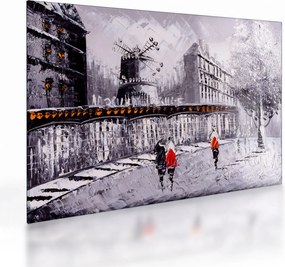 Obraz na szkle - Obraz olejny przedstawiający miasto II. (70x50 cm)