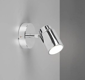 Metalowa lampa punktowa w kolorze błyszczącego srebra 10x9 cm Angelo – Trio