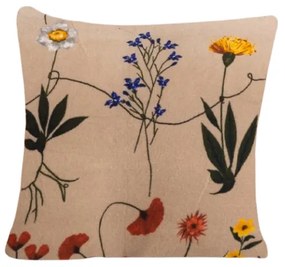 Poszewka na poduszkę z mikropluszu HERBAR 45x45 cm, beżowa