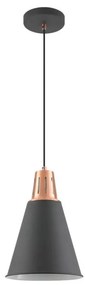 Czarna lampa wisząca z metalowym kloszem ø 22 cm Gianni – GTV