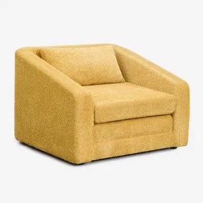 Zestaw 2 Foteli Rozkładanych Z Tkaniny Bouclé Dalila Bouclé Miód Żółty - Sklum