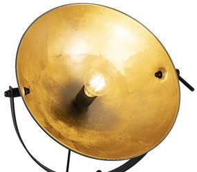 Lampa podłogowa czarna ze złotym 35cm regulowana - MagnaxPrzemysłowy Oswietlenie wewnetrzne