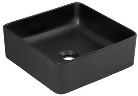 COMAD UM-6276 SLIM 40 BLACK DP - Umywalka SLIM 37x37 cm matowa czarna
