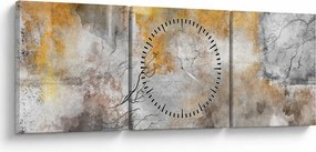 Obraz - Abstrakcja (z zegarem) (90x30 cm)