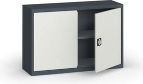 Szafa metalowa, 800 x 1200 x 400 mm, 1 półka, grafitowy/szara