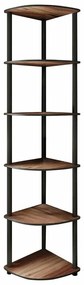 Regał Corner Walnut, 6 półek, M