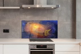 Szkło Ozdobne do Kuchni Człowiek na tle Nieba