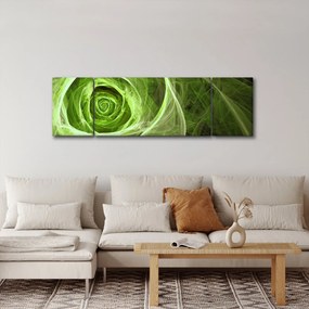Obraz - Abstrakcyjny zielony róż (170x50 cm)