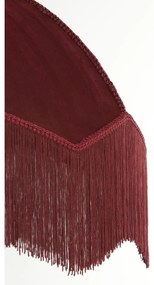 Bordowa lampa wisząca z tekstylnym kloszem ø 50 cm Malacia – Light &amp; Living
