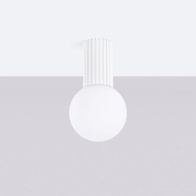 Plafon HALO biały IP44 ryflowany SOLLUX  LIGHTING