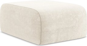 Pufa - z tkaniny szenilowej - jasny beż - LANI