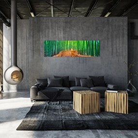 Obraz - Japoński las bambusowy (170x50 cm)