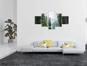 Obraz leśnego jeziora (125x70 cm)