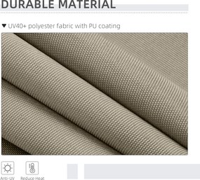 Outsunny Markiza Boczna na Taras Regulowana Wysokość Rama Metalowa Kolor Piaskowy 200x305 cm Dla Kawiarni | Aosom PL