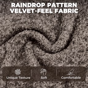 HOMCOM Nowoczesny fotel typu wingback, welurowy fotel z podłokietnikami, czteroramienna podstawa, sprężyny S, funkcja obrotu 360°, szary | Aosom PL