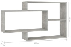 Zestaw półek ściennych w kolorze betonu M8-H22