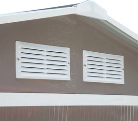 Outsunny szopa na narzędzia z fundamentem metalowy domek ogrodowy żółty 213x130x185 cm praktyczne przechowywanie narzędzi | Aosom PL