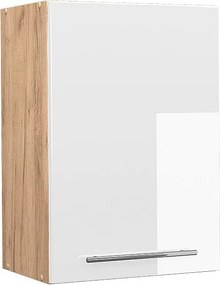 Szafka ścienna biały wysoki połysk 50x34.1x72 fame-line