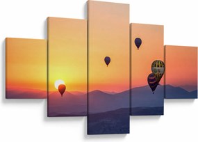 Obraz balonów na ogrzane powietrze (125x70 cm)