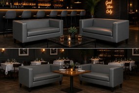 Sofa Monaco : Kolor nogi - Venge, Kolor tkaniny - EKO-SKÓRA - 23D, Typ tkaniny - Eko-skóra , Wysokość nogi - 15 cm