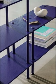 Niebieski regał w dekorze dębu 80x127x35 cm Teidi – noo.ma