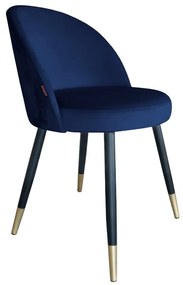 Krzesło TANEW VELVET GOLD granatowe ATOS