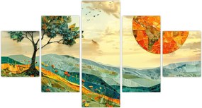 Obraz - Ilustracja krajobrazu (125x70 cm)