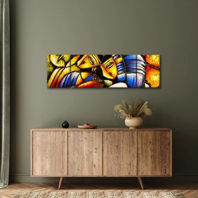 Obraz - Obraz olejny, kochankowie (170x50 cm)