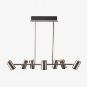 Lampa Sufitowa Z Regulacją Kierunku Światła, 7 Punktów Świetlnych, Wykonana Z Żelaza, Kolor Amarantowy Chrome - Sklum