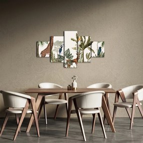 Obraz - Dżungla pełna zwierząt (125x70 cm)