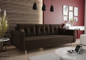 Ciemnobrązowa sofa rozkładana - Eden