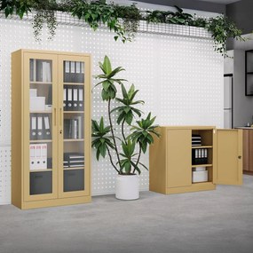 Witryna szklana AMELIA, 900 x 1850 x 400 mm, Fresh Style, beżowa