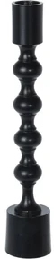 Świecznik aluminiowy Gallipoli czarny, 4,5 x 23,5 cm