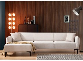 Biała sofa narożna Belissimo, lewy narożnik – Balcab Home