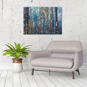 Obraz na szkle - Zimowy las (70x50 cm)